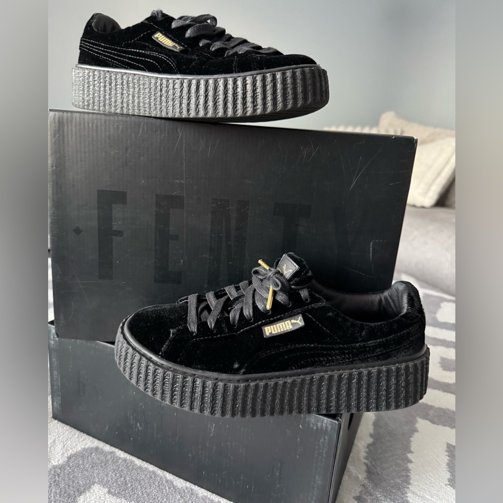 Puma Creeper Velvet in Black Street Shoes